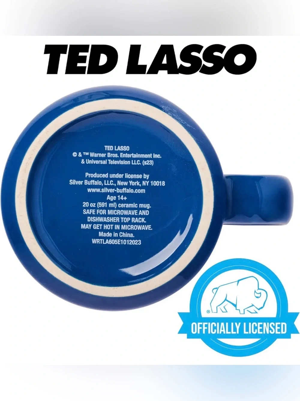 Ted Lasso Blue and Orange 'Be a Goldfish' Ceramic Mug brand new